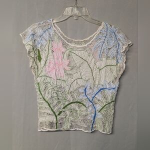 Vintage Floral Lace Women Top